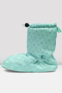 Childrens Ballerina Print Warm Up Booties-Bloch Cheap