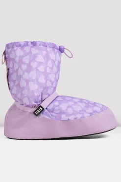 Childrens Confetti Hearts Print Warm Up Booties-Bloch Sale