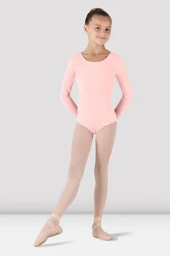 Girls Basic Long Sleeve Leotard-Bloch Flash Sale