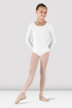 Girls Basic Long Sleeve Leotard-Bloch Hot
