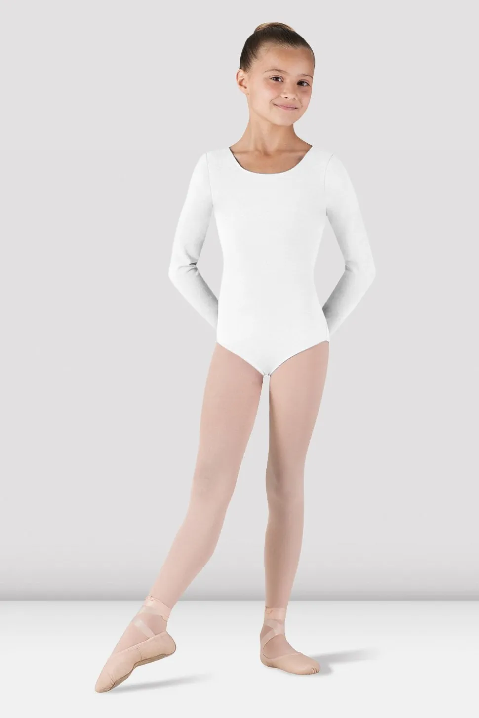 Girls Basic Long Sleeve Leotard-Bloch Hot