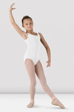 Girls Basic Round Neck Tank Leotard-Bloch Outlet