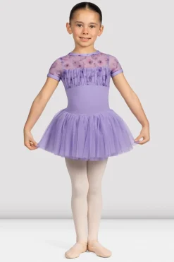Girls Belle Floral Cap Sleeve Tutu Dress-Bloch Cheap