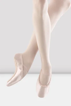 Girls Debut Satin Ballet Shoes-Bloch Hot