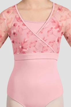 Girls Isobel Floral 3/4 Sleeve Top-Bloch Cheap
