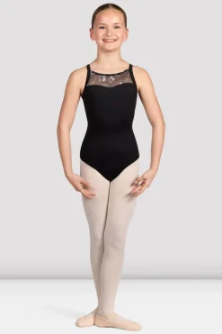 Girls Lila Floral Camisole Leotard-Bloch Clearance