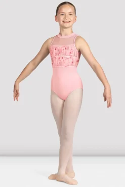 Girls Macie Floral Halterneck Leotard-Bloch Best Sale