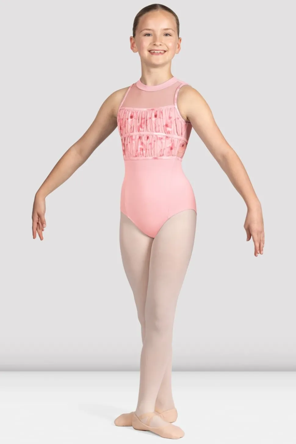 Girls Macie Floral Halterneck Leotard-Bloch Best Sale