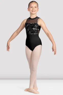 Girls Macie Floral Halterneck Leotard-Bloch Best