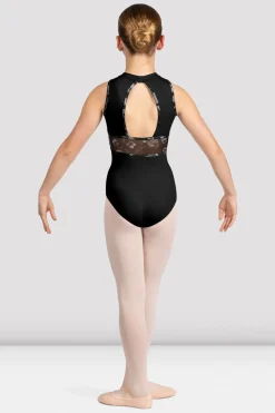 Girls Macie Floral Halterneck Leotard-Bloch Best
