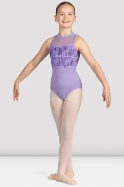 Girls Macie Floral Halterneck Leotard-Bloch Flash Sale