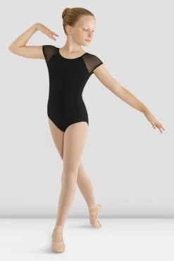 Girls Mirella Mesh Cap Sleeve Leotard-Bloch Outlet