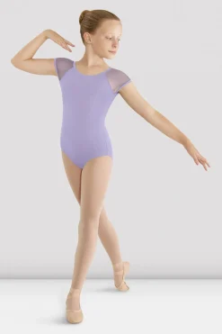 Girls Mirella Mesh Cap Sleeve Leotard-Bloch Fashion