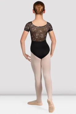 Girls Remi Floral Cap Sleeve Leotard-Bloch Fashion