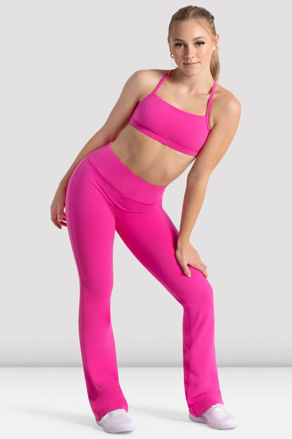 Girls Signature Flare Legging-Bloch Hot