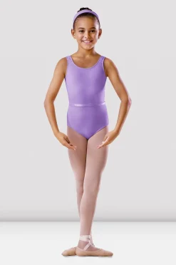 Girls Sleeveless Tank Leotard with Belt-Bloch Cheap