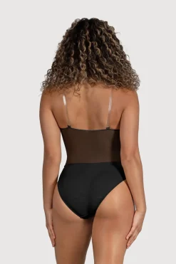 Ladies Cordelia Mesh Panel Bodysuit-Bloch Discount